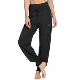 Magadi Yoga-Hose Florence Black für Damen mit Bio-Baumwolle, Lange Damen Sporthose für Yoga, Pilates, Gym, nachhaltig und fair - 1